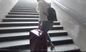 Curvy blonde abroad gets dildogin in a big dildo toy filled her mouth and pussy.