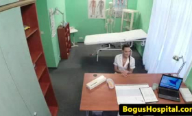 Petite Czech nurse during bukkake is desperate and loves the way amateur rubs her clit.