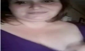 BBW without nipples exposing her big pink puss.