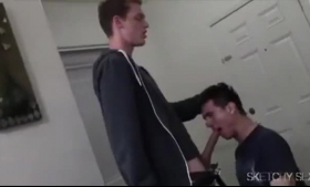 Handsome gay loser takes it up the ass in a crazy party