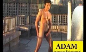 Asian porn stud got a bit mouthful of cum by a fella