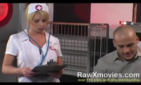 Blonde nurse with big boobs, Mira Lovelace likes to get her patients' asses and cum on their faces