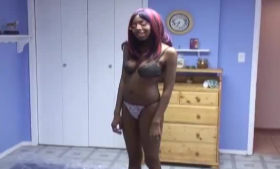 Ebony girl, Fletilha is having sex on a massage table and enjoying it a lot