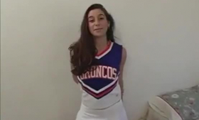 Slutty teen cheerleader got ready to show her new bikini, while she was fucking her friend