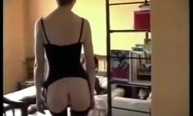 Red haired lady with big, round ass got DP and DAP from a man she likes