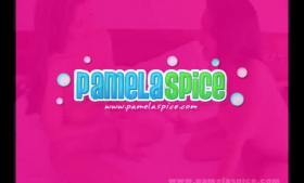 Pamela Amirrera took off her lacy pantyhose and spread her legs wide open for a black guy