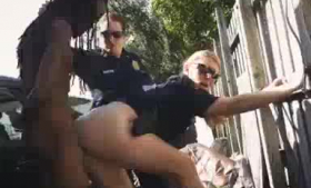 Three horny cops fucking taking in a huge public place.