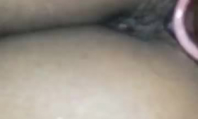 Black girl with hairy pussy is getting gangbanged in front of her home, by a lot of black guys.