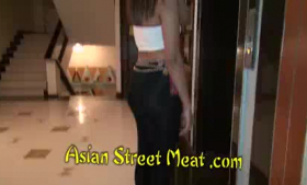 Asian skank pounded on a train.