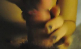 Pretty European amateur in erotic stockings rides a stiff rod on webcam