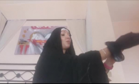 Busty nun rubbing her taboo cunt