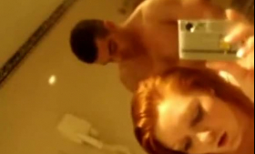 Amateur redhead fucked and facialized while in stockings
