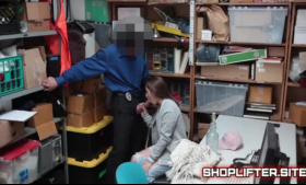 Female police officer got a hard- on and had fun for a while with her nerdy friend