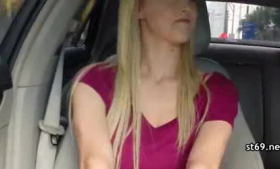 Kinky teen hitchhiker is getting banged, while her boyfriend and his best friend are working