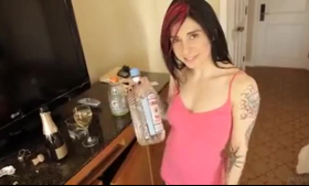 Racy brunette, Joanna Angel is having wild sex with Dredd from her favorite sex toy store.