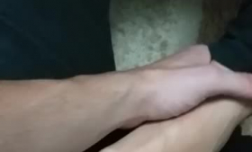 Lovely asian rubbing her hairy pussy