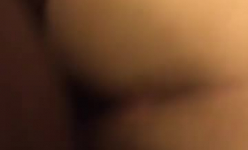 Black guy is fucking a fat, white chick in a hotel room, until she cums
