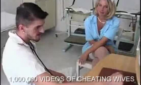 Hot femdom doctor riding her younger patient's uncut hair shaft with a strntrub