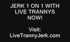 Sexy tranny adores sucking cumshots.
