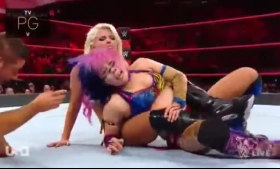 Alexa Bliss nailed perfect amateur gets fucked in this threesome.