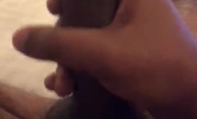 Horny guy licks a busty brunette ass